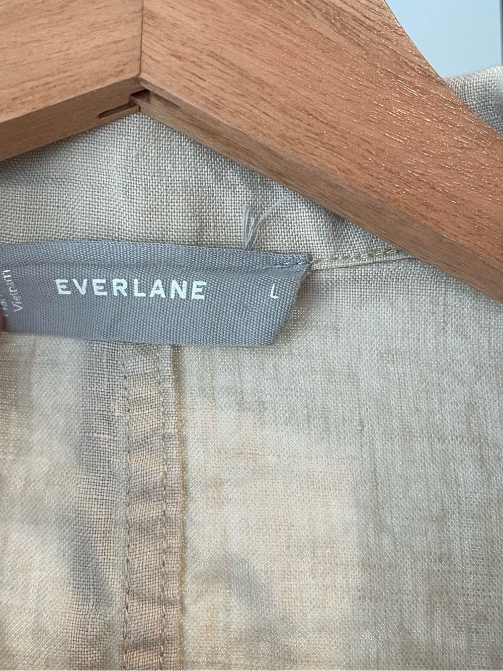 Everlane Linen Camp Shirt Size Large - Picture 5 of 6